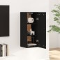 vidaXL Armadietto a Muro Nero 35x34x90 cm in Legno Multistrato vidaXL Armadietto a Muro Nero 35x34x90 cm in Legno Multistrato