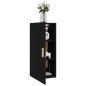 vidaXL Armadietto a Muro Nero 35x34x90 cm in Legno Multistrato vidaXL Armadietto a Muro Nero 35x34x90 cm in Legno Multistrato