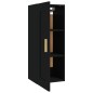 vidaXL Armadietto a Muro Nero 35x34x90 cm in Legno Multistrato vidaXL Armadietto a Muro Nero 35x34x90 cm in Legno Multistrato