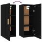 vidaXL Armadietto a Muro Nero 35x34x90 cm in Legno Multistrato vidaXL Armadietto a Muro Nero 35x34x90 cm in Legno Multistrato