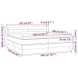 vidaXL Giroletto a Molle con Materasso Marrone Scuro 200x200cm Tessuto
