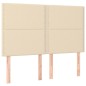 vidaXL Letto a Molle con Materasso e LED Crema 140x190 cm in Tessuto vidaXL Letto a Molle con Materasso e LED Crema 140x190 cm in Tessuto