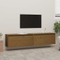 Pensili 2 pz Marrone Miele 80x30x35cm in Legno Massello di Pino Pensili 2 pz Marrone Miele 80x30x35cm in Legno Massello di Pino