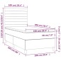 vidaXL Letto a Molle Materasso e LED Marrone Scuro 100x200 cm Tessuto