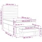 vidaXL Giroletto a Molle con Materasso Marrone Scuro 100x200cm Tessuto