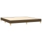 vidaXL Giroletto a Molle con Materasso Marrone Scuro 200x200cm Tessuto