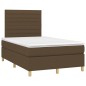 vidaXL Giroletto a Molle con Materasso Marrone Scuro 120x200cm Tessuto