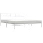 vidaXL Giroletto con Testiera Metallo Bianco 183x213 cm vidaXL Giroletto con Testiera Metallo Bianco 183x213 cm