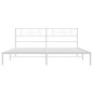 vidaXL Giroletto con Testiera Metallo Bianco 183x213 cm vidaXL Giroletto con Testiera Metallo Bianco 183x213 cm