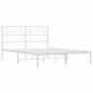 vidaXL Giroletto con Testiera Metallo Bianco 140x190 cm vidaXL Giroletto con Testiera Metallo Bianco 140x190 cm
