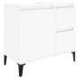 vidaXL Set di Mobili da Bagno 3 pz Bianco in Legno Multistrato