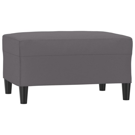 vidaXL Poggiapiedi Grigio 70x55x41 cm in Similpelle