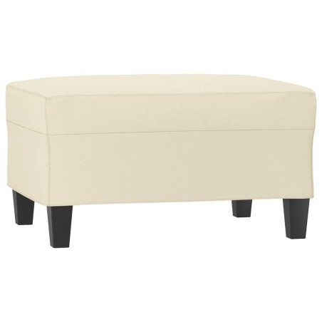 vidaXL Poggiapiedi Crema 70x55x41 cm in Similpelle