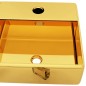 vidaXL Lavandino con Foro per Rubinetto 38x30x11,5 cm in Ceramica Oro vidaXL Lavandino con Foro per Rubinetto 38x30x11,5 cm in Ceramica Oro
