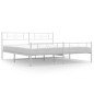 vidaXL Giroletto con Testiera e Pediera Metallo Bianco 193x203 cm