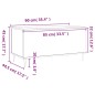 vidaXL Tavolino da Salotto Bianco 90x44,5x45 cm in Legno Multistrato