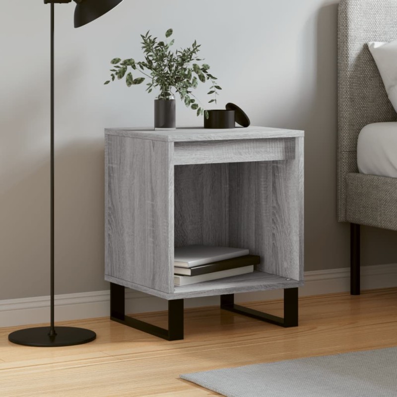 vidaXL Comodino Grigio Sonoma 40x35x50 cm in Legno Multistrato vidaXL Comodino Grigio Sonoma 40x35x50 cm in Legno Multistrato