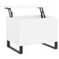 vidaXL Tavolino Salotto Bianco Lucido 60x44,5x45 cm Legno Multistrato