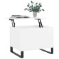 vidaXL Tavolino Salotto Bianco Lucido 60x44,5x45 cm Legno Multistrato
