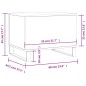 vidaXL Tavolino Salotto Bianco Lucido 60x44,5x45 cm Legno Multistrato