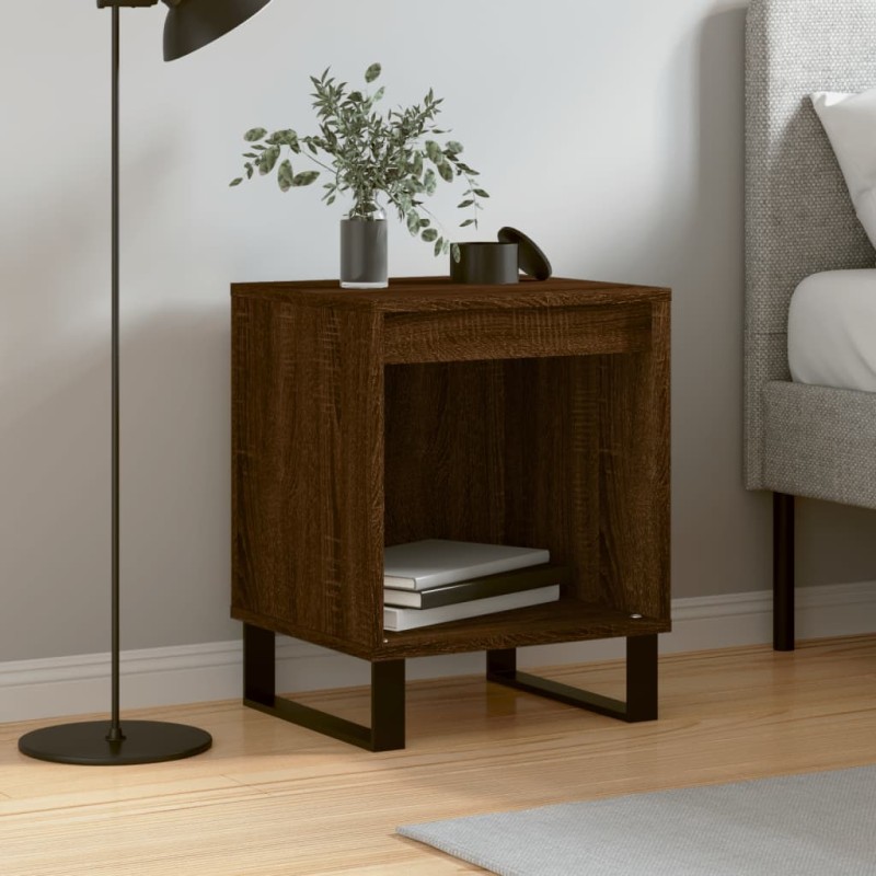 vidaXL Comodino Rovere Marrone 40x35x50 cm in Legno Multistrato vidaXL Comodino Rovere Marrone 40x35x50 cm in Legno Multistrato