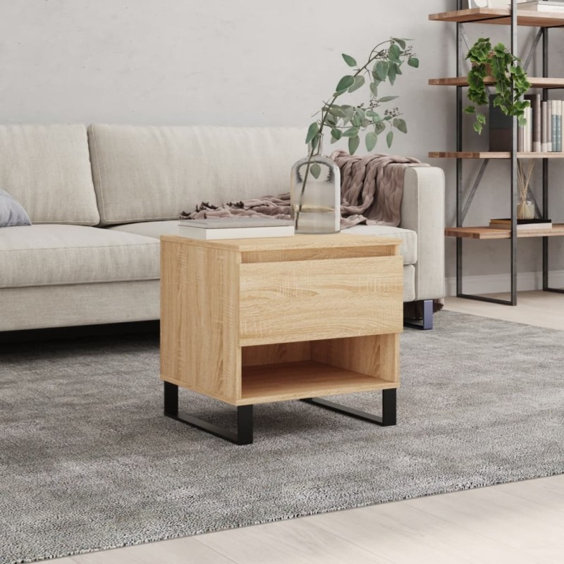 vidaXL Tavolino Rovere Sonoma 50x46x50 cm in Legno Multistrato vidaXL Tavolino Rovere Sonoma 50x46x50 cm in Legno Multistrato