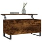 vidaXL Tavolino da Salotto Rovere Fumo 90x44,5x45 cm Legno Multistrato