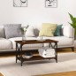 Tavolino Rovere Marrone 80x45x45 cm Legno Multistrato e Ferro Tavolino Rovere Marrone 80x45x45 cm Legno Multistrato e Ferro
