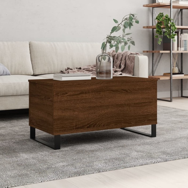vidaXL Tavolino Salotto Rovere Marrone 90x44,5x45 cm Legno Multistrato