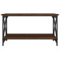 Tavolino Rovere Marrone 80x45x45 cm Legno Multistrato e Ferro Tavolino Rovere Marrone 80x45x45 cm Legno Multistrato e Ferro