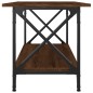 Tavolino Rovere Marrone 80x45x45 cm Legno Multistrato e Ferro Tavolino Rovere Marrone 80x45x45 cm Legno Multistrato e Ferro