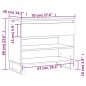 vidaXL Scarpiera Bianca 70x36x60 cm in Legno Multistrato vidaXL Scarpiera Bianca 70x36x60 cm in Legno Multistrato