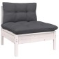 vidaXL Set Divani da Giardino 10 pz con Cuscini Bianchi Legno di Pino vidaXL Set Divani da Giardino 10 pz con Cuscini Bianchi Legno di Pino