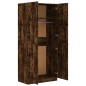 Armadio Rovere Fumo 90x52x200 cm in Legno Multistrato Armadio Rovere Fumo 90x52x200 cm in Legno Multistrato