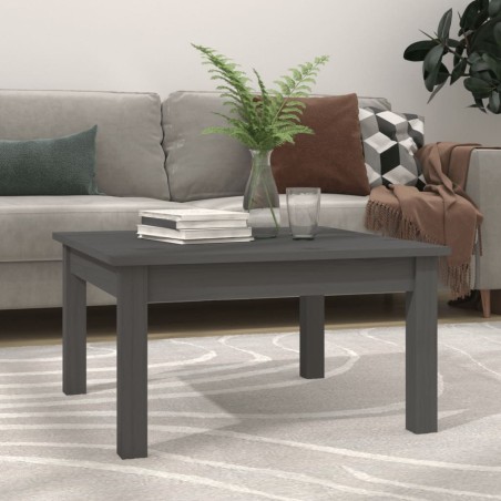 vidaXL Tavolino da Salotto Grigio 55x55x30 cm Legno Massello di Pino