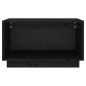 Mobile Porta TV Nero 60x35x35 cm in Legno Massello di Pino Mobile Porta TV Nero 60x35x35 cm in Legno Massello di Pino