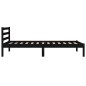 vidaXL Giroletto Nero in Legno Massello di Pino 90x190 cm Single vidaXL Giroletto Nero in Legno Massello di Pino 90x190 cm Single
