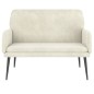 Panca Crema 108x79x79 cm in Velluto Panca Crema 108x79x79 cm in Velluto