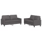 vidaXL Set di Divani 2 pz con Cuscini Grigio in Similpelle vidaXL Set di Divani 2 pz con Cuscini Grigio in Similpelle