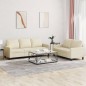 vidaXL Set di Divani 2 pz con Cuscini crema in Similpelle vidaXL Set di Divani 2 pz con Cuscini crema in Similpelle
