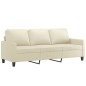 vidaXL Set di Divani 2 pz con Cuscini crema in Similpelle vidaXL Set di Divani 2 pz con Cuscini crema in Similpelle