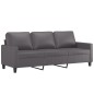 vidaXL Set di Divani 3 pz con Cuscini Grigio in Similpelle vidaXL Set di Divani 3 pz con Cuscini Grigio in Similpelle