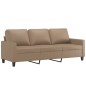 vidaXL Set di Divani 3 pz con Cuscini cappuccino in Similpelle vidaXL Set di Divani 3 pz con Cuscini cappuccino in Similpelle