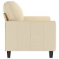 vidaXL Divano a 2 Posti Crema 120 cm in Tessuto vidaXL Divano a 2 Posti Crema 120 cm in Tessuto