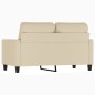 vidaXL Divano a 2 Posti Crema 120 cm in Tessuto vidaXL Divano a 2 Posti Crema 120 cm in Tessuto