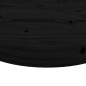 vidaXL Piano Tavolo Rotondo Nero Ø90x3 cm in Legno Massello di Pino