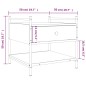 vidaXL Tavolino da Salotto Nero 50x50x50 cm in Legno Multistrato