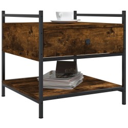 vidaXL Tavolino da Salotto Rovere Fumo 50x50x50 cm Legno Multistrato