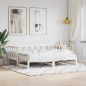 vidaXL Divano Letto con Letto Estraibile Bianco 80x200cm Massello Pino vidaXL Divano Letto con Letto Estraibile Bianco 80x200cm Massello Pino