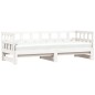 vidaXL Divano Letto con Letto Estraibile Bianco 80x200cm Massello Pino vidaXL Divano Letto con Letto Estraibile Bianco 80x200cm Massello Pino